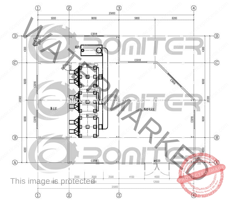 Full-Automatic-105Ton-Paddy-Rice-Dryer-Machine-Drawing