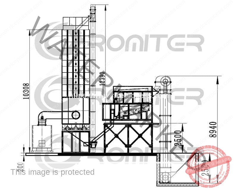 Full-Automatic-20ton-Paddy-Rice-Dryer-Machine-Drawing